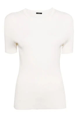 Satin Ribbad Kortärmad T-shirt