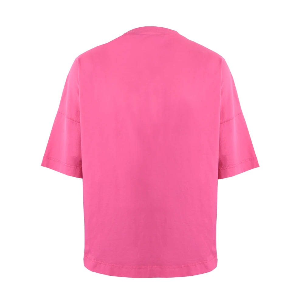 Palm Angels Heren Embroidered Logo T-Shirt Roze Pink Heren