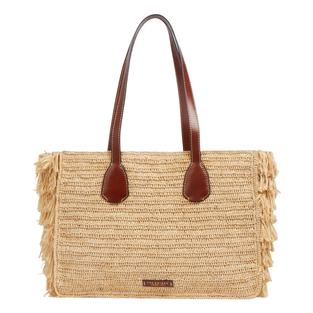 The Bridge Donna Beige Shopping Tote