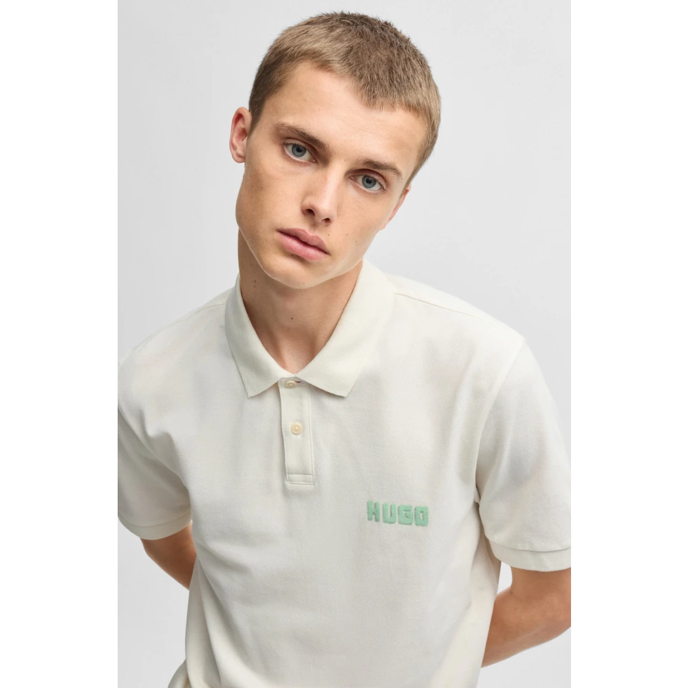 Hugo Boss Stijlvolle Polo Shirt voor Mannen White Heren