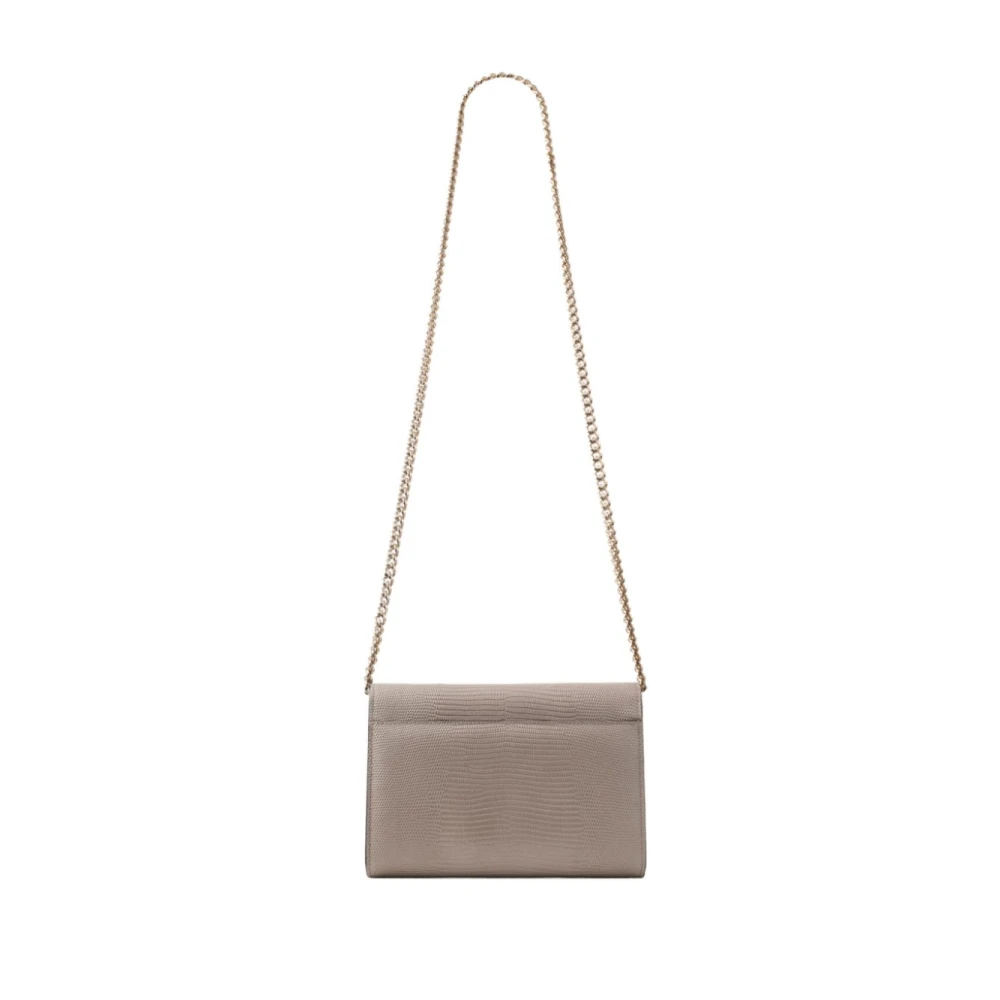 Jimmy Choo Elegante Avenue Clutch Tas Beige Dames