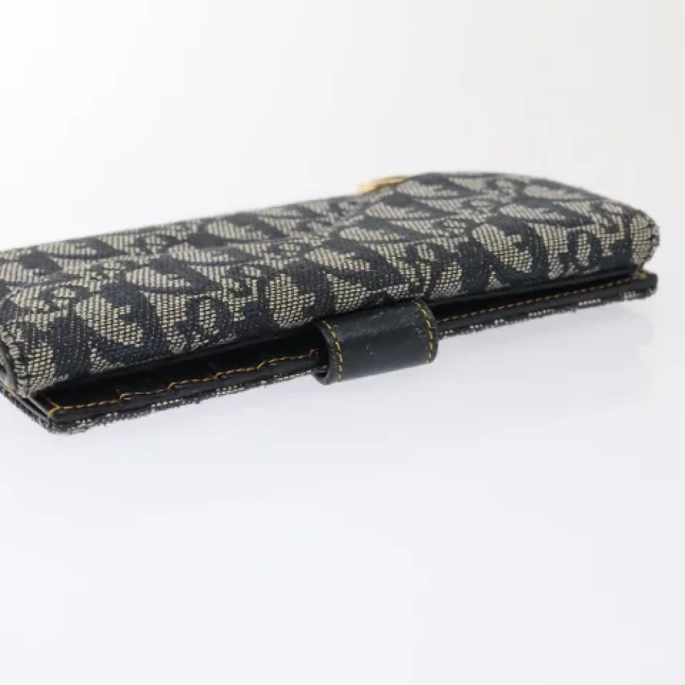 Dior Vintage Pre-owned Canvas wallets Blue Dames