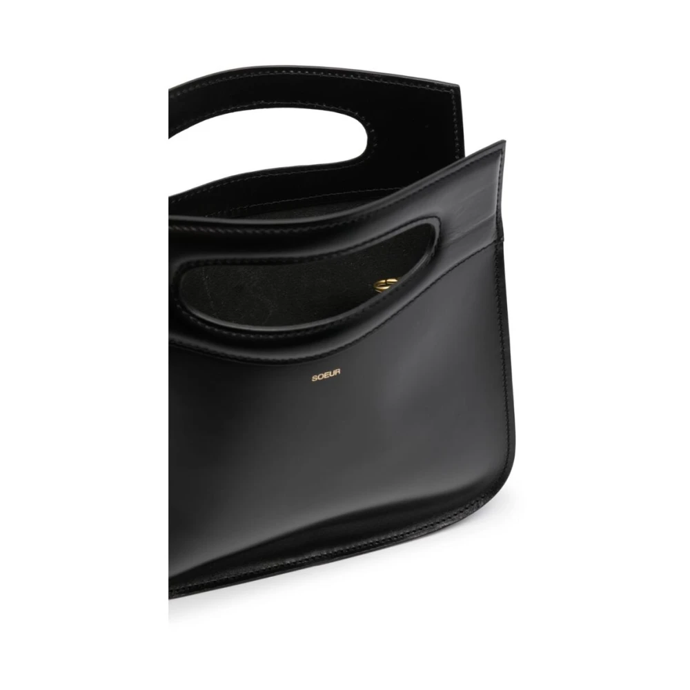 Soeur Zwarte Leren Schoudertas Black Dames