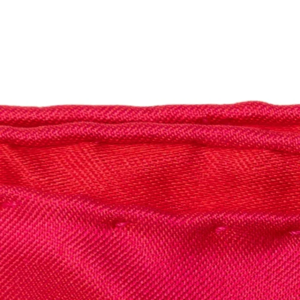 Louis Vuitton Vintage Pre-owned Canvas scarves Red Dames