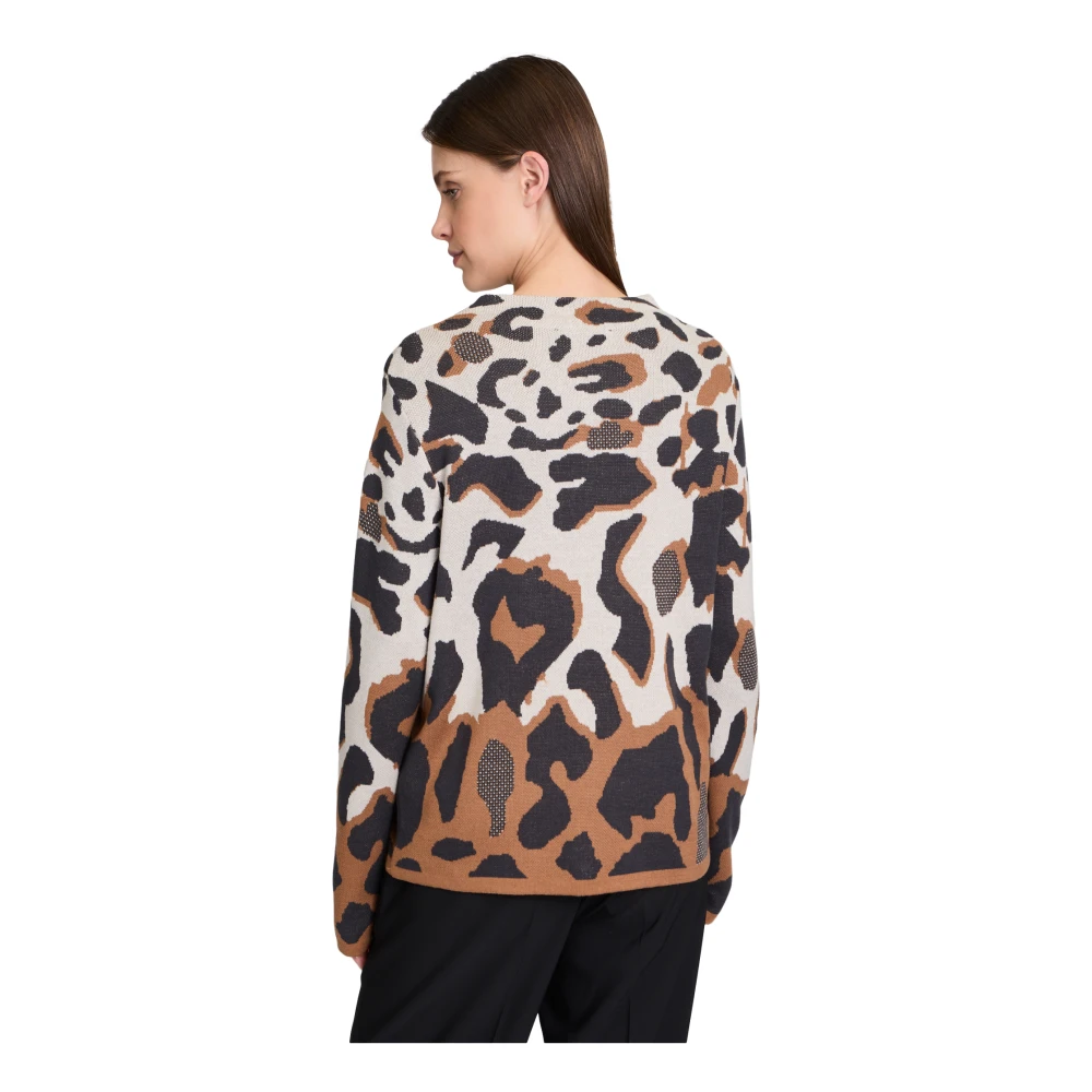 Betty Barclay Animal Print Jacquard Sweater Multicolor Dames