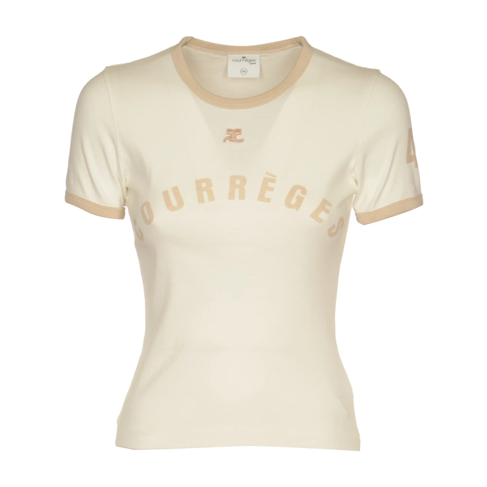 Courrèges Witte T-shirts en Polos Beige Dames
