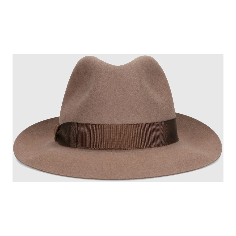 Borsalino Tijdloze Medium Rand Hoed Brown Dames