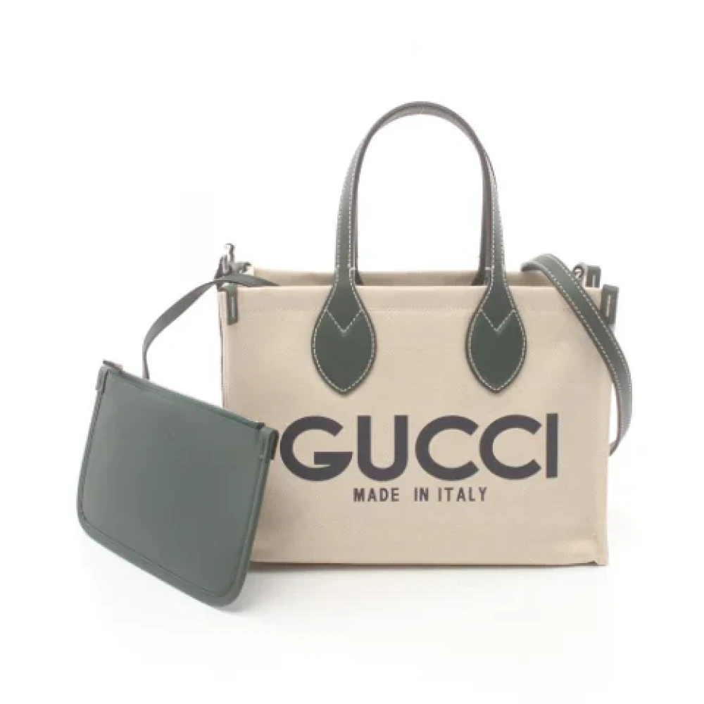 Gucci Vintage Pre-owned Leather gucci-bags Beige Dames