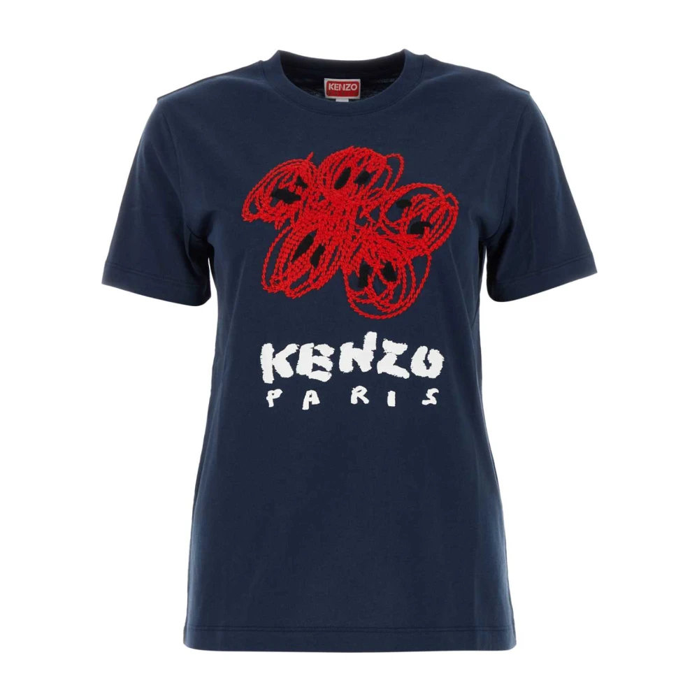 Kenzo Blauw Katoenen T-shirt Blue Dames