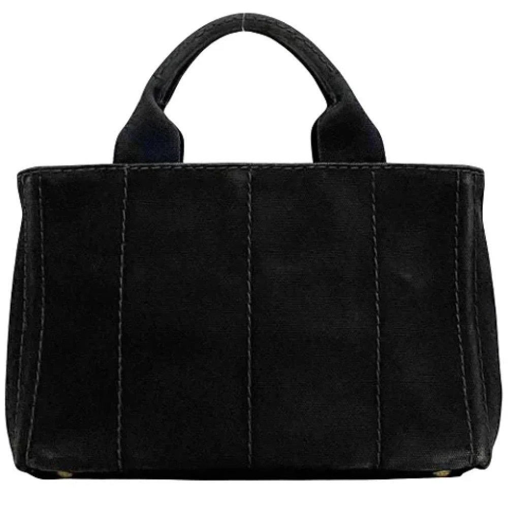 Prada Vintage Pre-owned Canvas prada-bags Black Dames