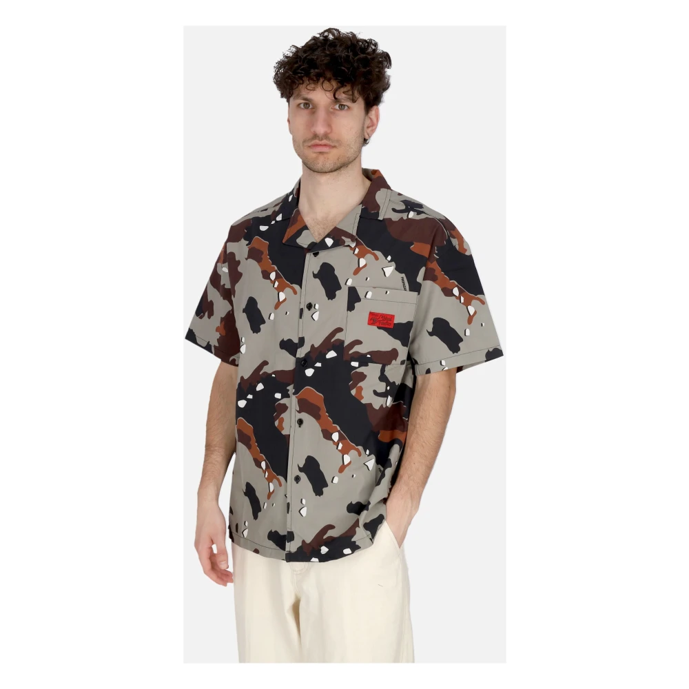 Propaganda Camo Desert Commando Korte Mouw Shirt Multicolor Heren