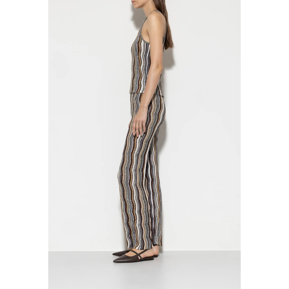 LUISA CERANO Fancy-Stripe Gebreide Broek Multicolor Dames