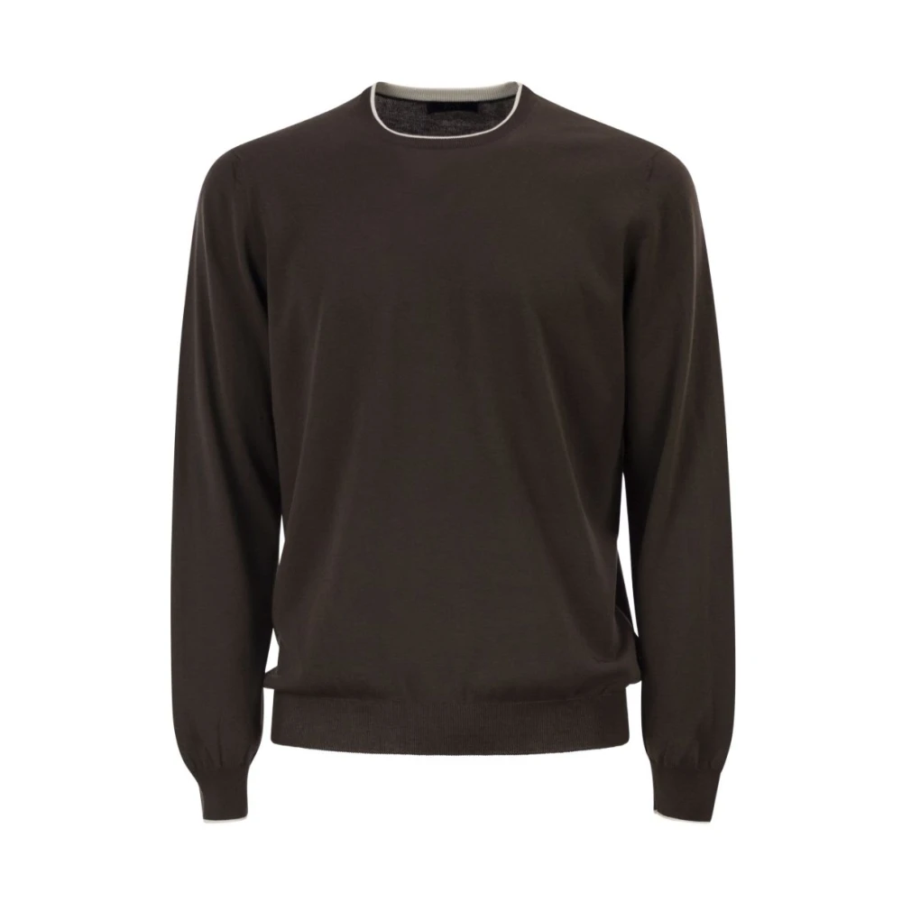 Fay Men's Brown Crew-Neck Jumper - Sweatshirts - L - Sweatshirts & Hoodies