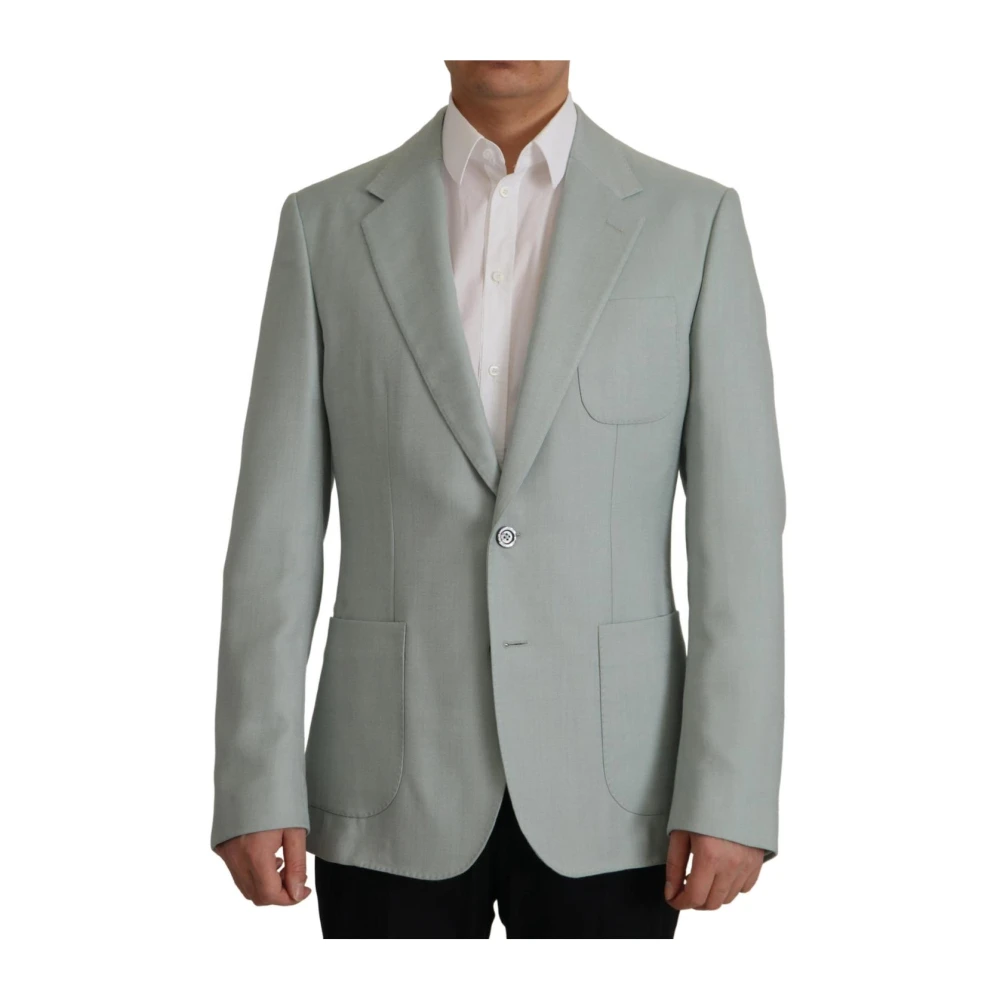 Dolce & Gabbana Men's Green Mint Slim Fit Blazer - Blazers - 3XL - Jackets