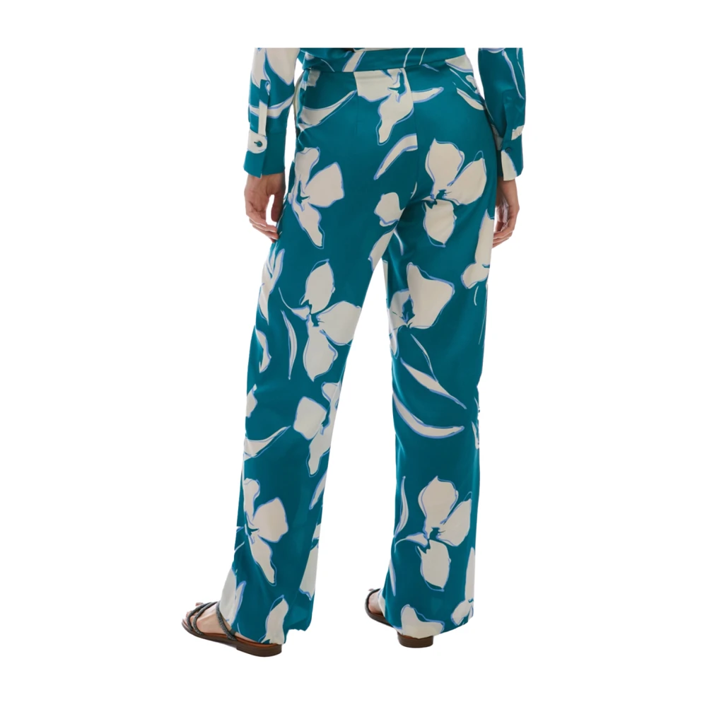 Pennyblack Grafische Bloemen Polyester Broek Multicolor Dames