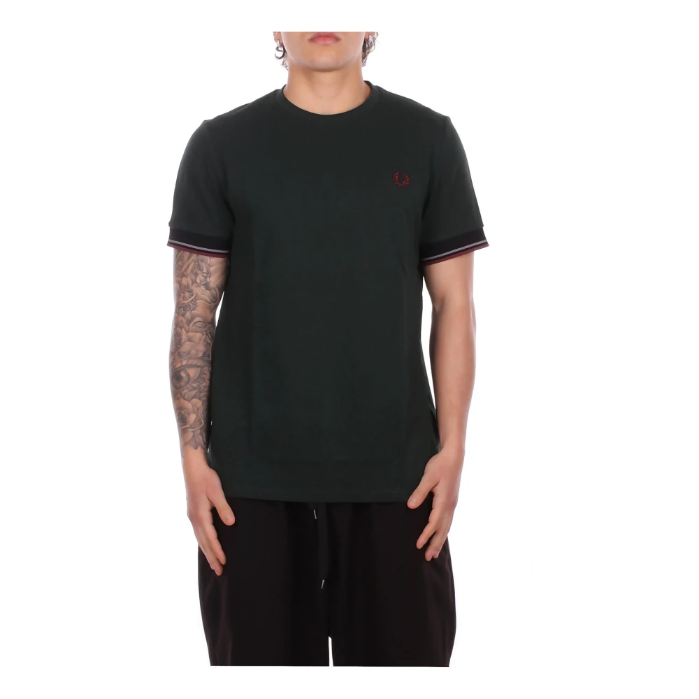 Fred Perry Front Logo T-Shirt - Male - T-Shirts - Green - M - Tops
