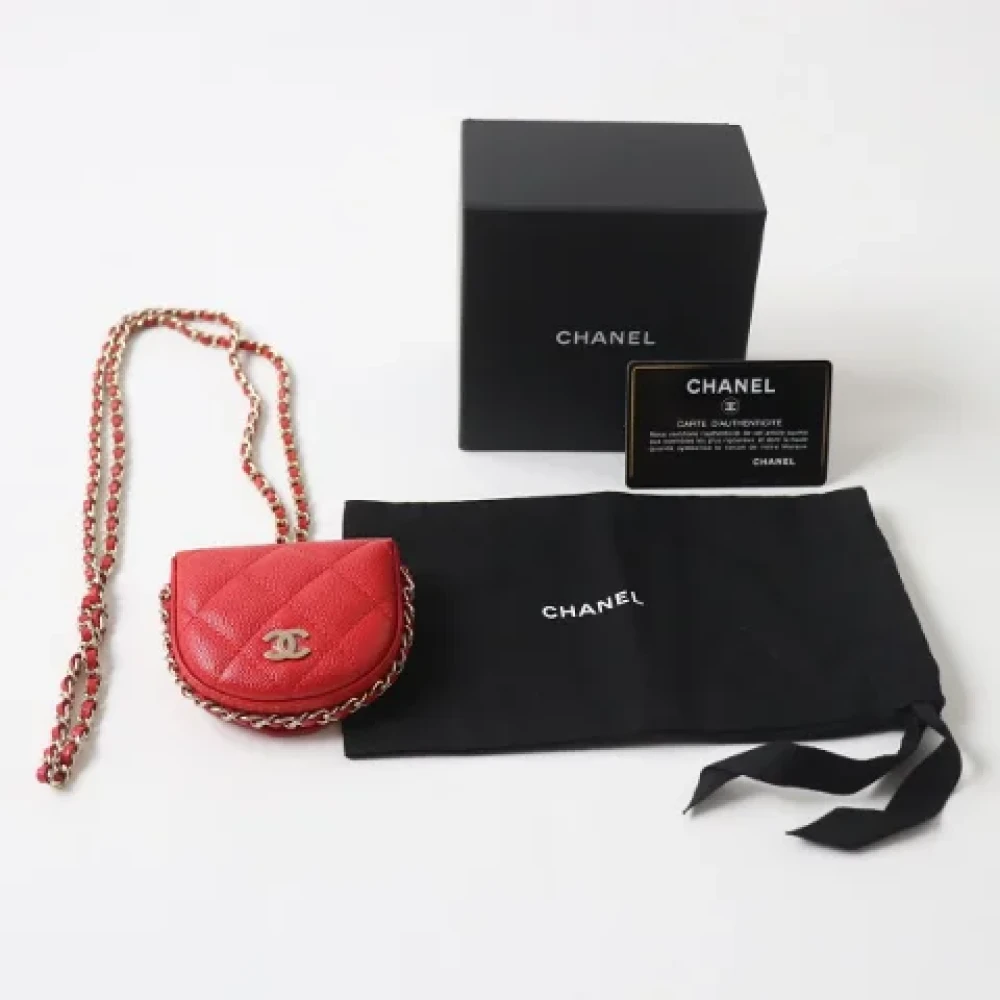 Chanel Vintage Pre-owned Leather wallets Red Dames
