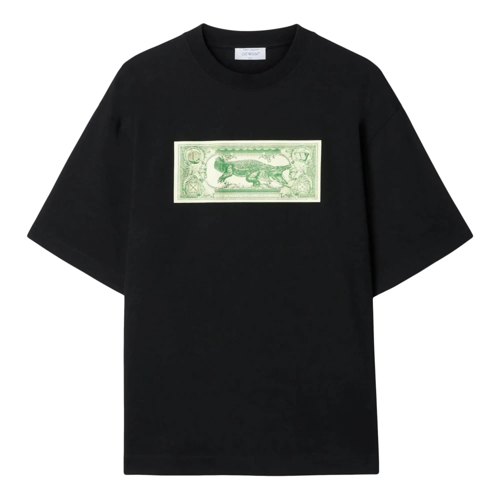 Off White Zwarte Banknote Arrow Skate Tee Black Heren