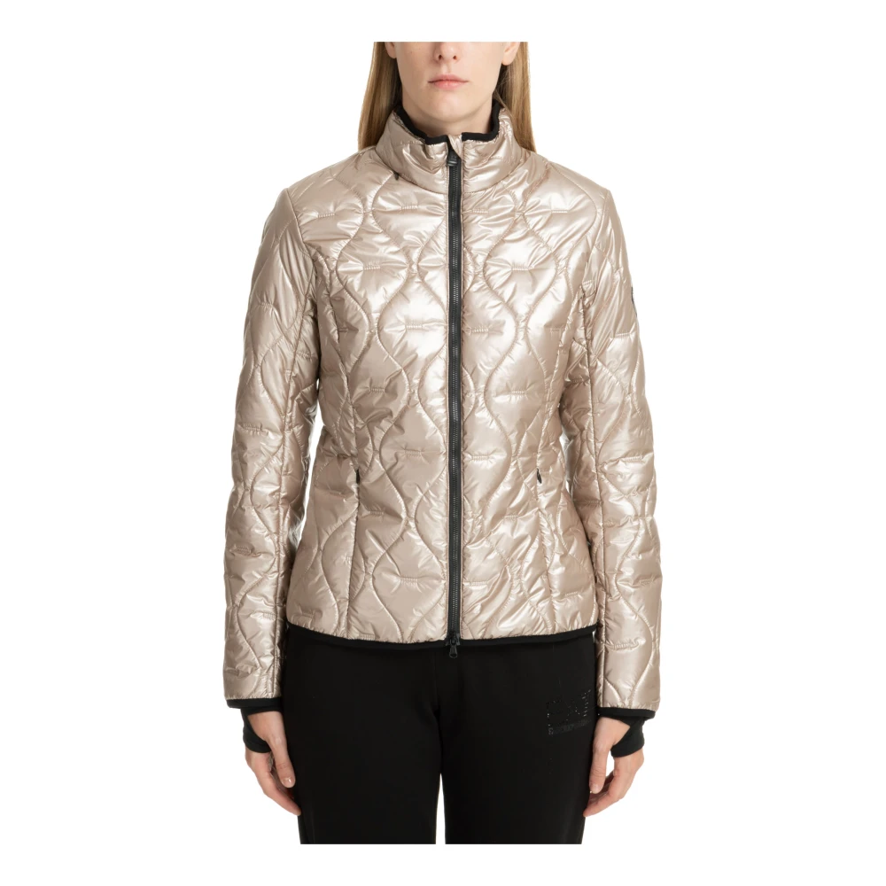 Emporio Armani EA7 Ritssluiting Effen Donsjack Logo Yellow Dames