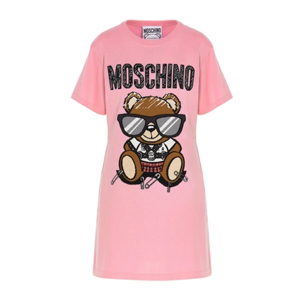 Moschino Roze Gebreide Jurk voor Dames Pink Dames