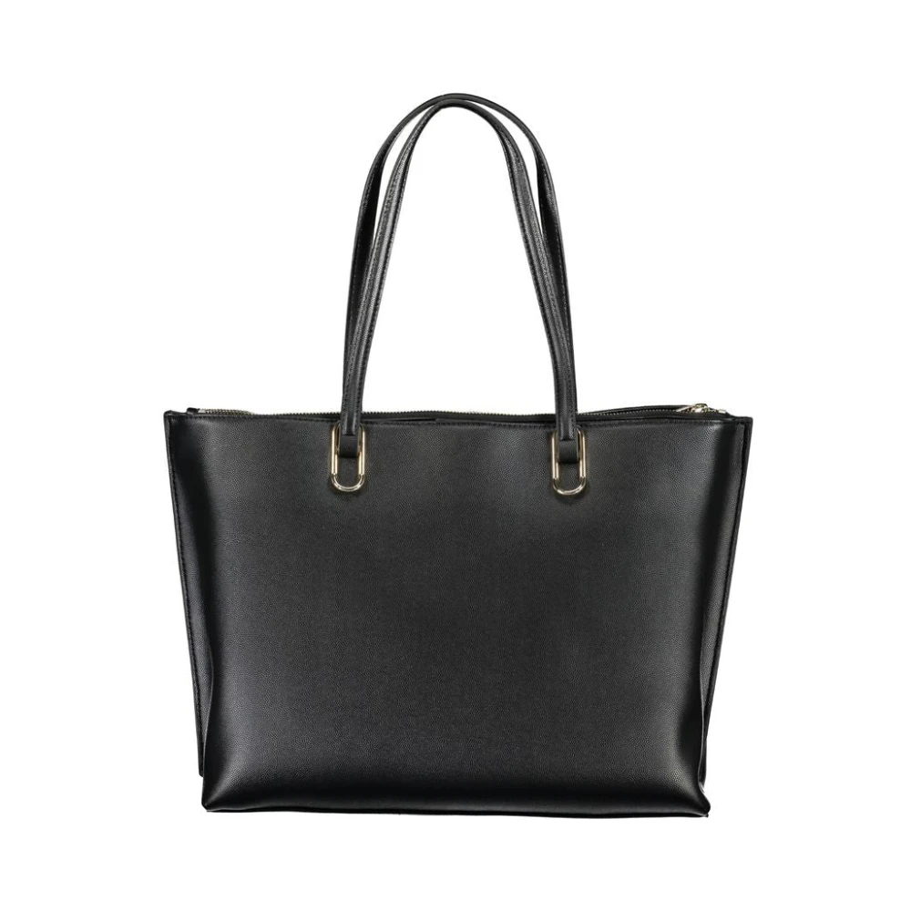 Tommy Hilfiger Zwarte Polyethyleen Schoudertas met Laptoptas Black Dames