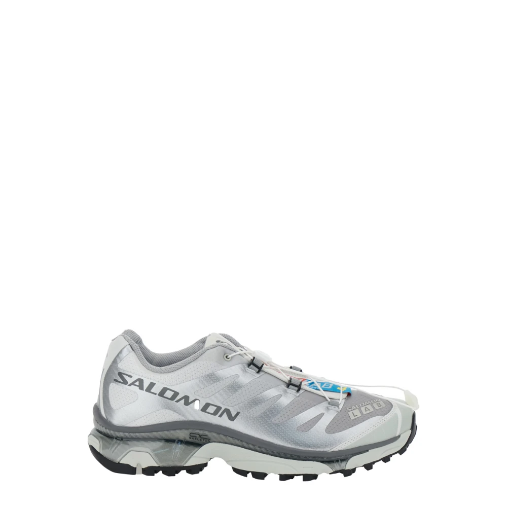 Salomon Gray Sneakers, Male, 7 Uk, Grey Low Top Trainers With Silver Accents