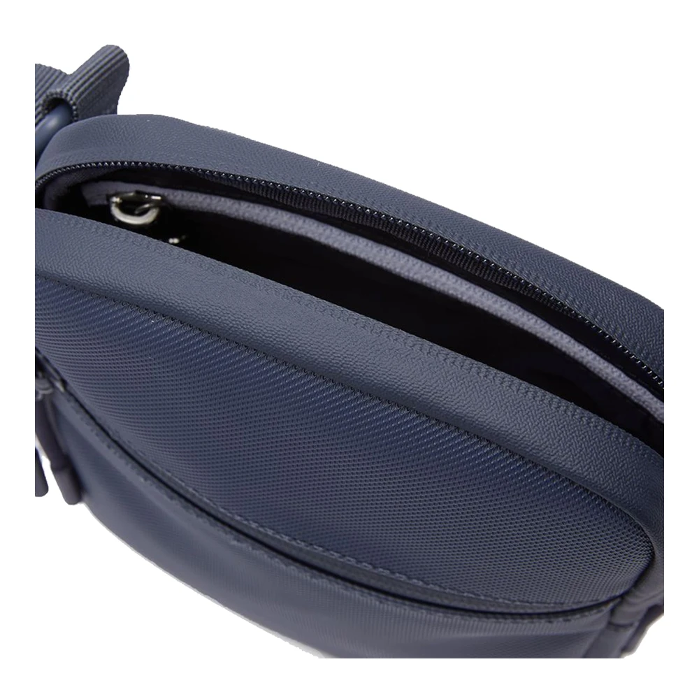 Lacoste Canvas Schoudertas voor Kinderen met Rits Blue Heren