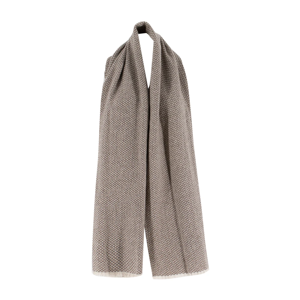 Fedeli Geometrisch Patroon Sjaal voor Winter Outfit Beige Heren