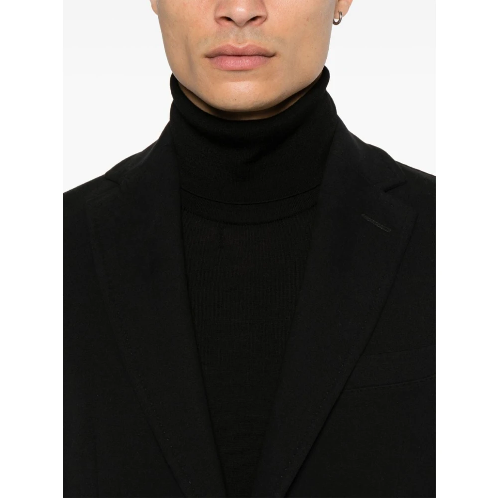 Circolo 1901 Zwarte jas met inkeping revers Black Heren