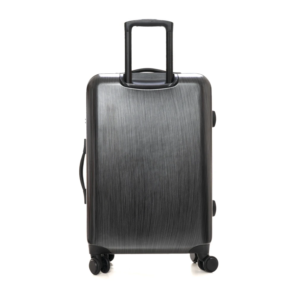 Emporio Armani Stijlvolle 4-wiel Trolley met ritssluiting Black Heren