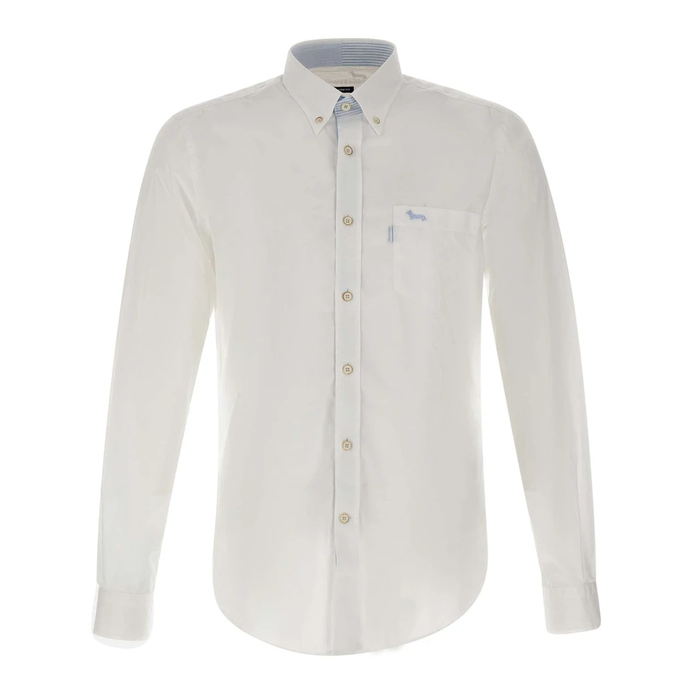Harmont & Blaine Heren Wit Katoenen Overhemd Klassieke Pasvorm White Heren