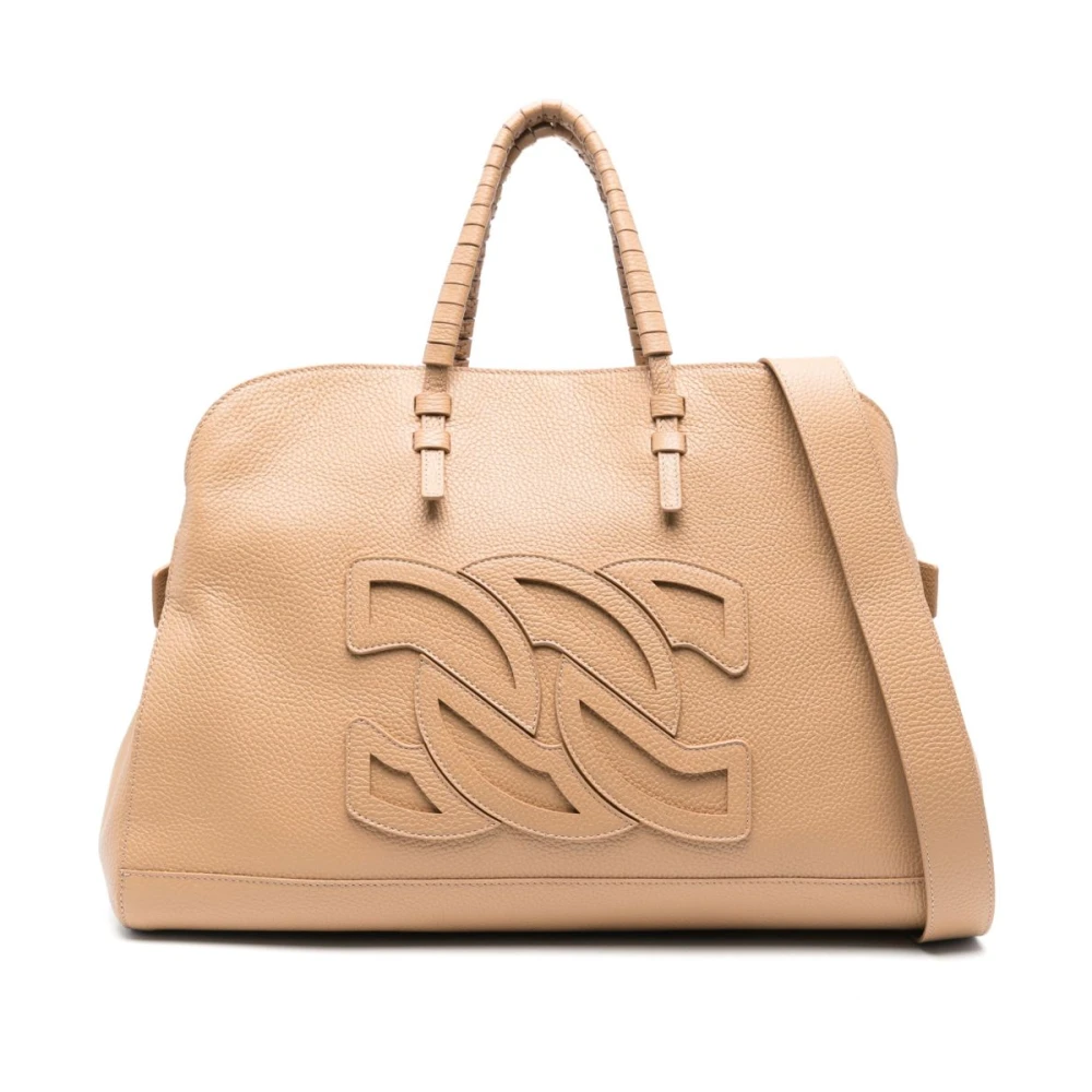 Casadei Beige Handtas met Afneembare Band Beige Dames