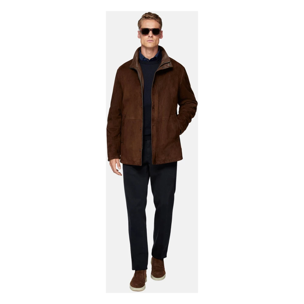 Boggi Milano Gewatteerde Peacoat Brown Heren