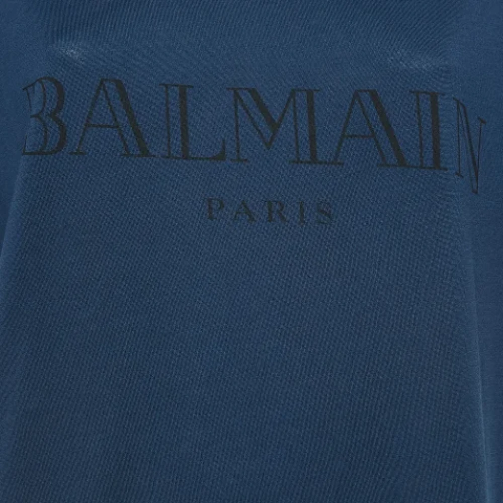 Balmain Pre-owned Cotton tops Blue Dames
