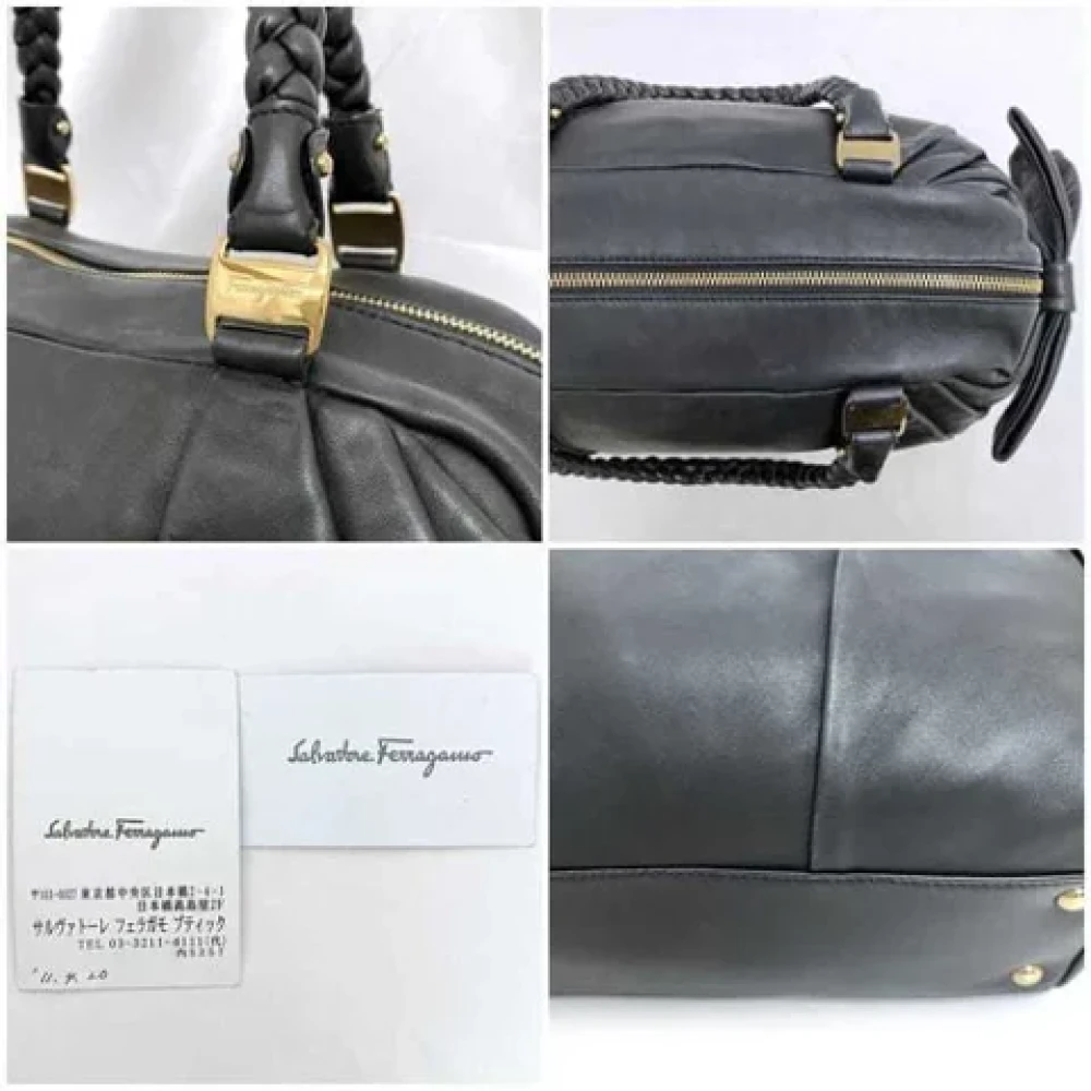 Salvatore Ferragamo Pre-owned Leather handbags Black Dames