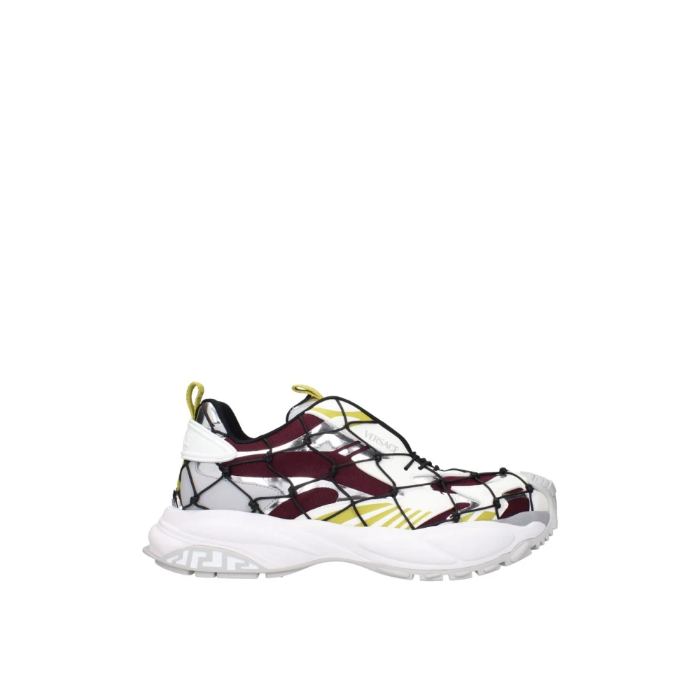 Versace Men's Fabric Athletic Sneakers With Back Logo