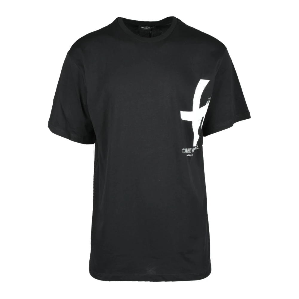 Costume National Moderne Katoenen T-shirt Black Heren