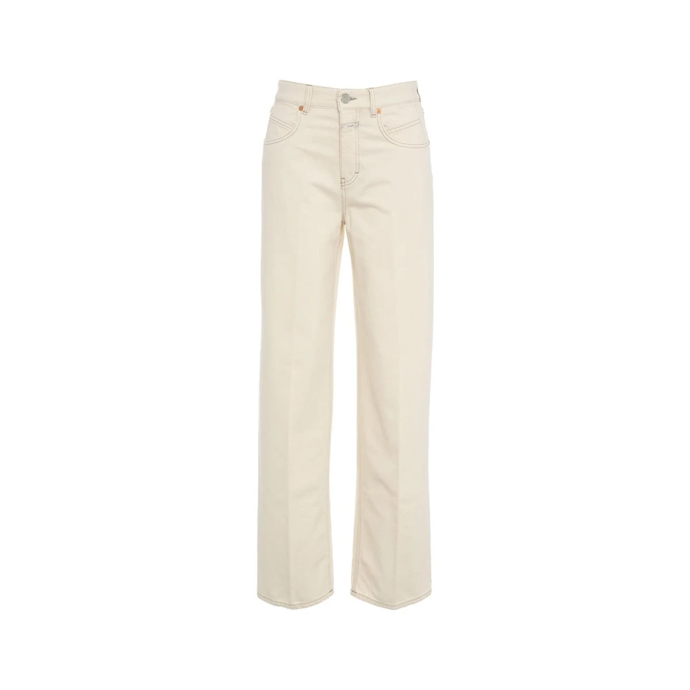 Closed Witte Straight Jeans voor Vrouwen Beige Dames