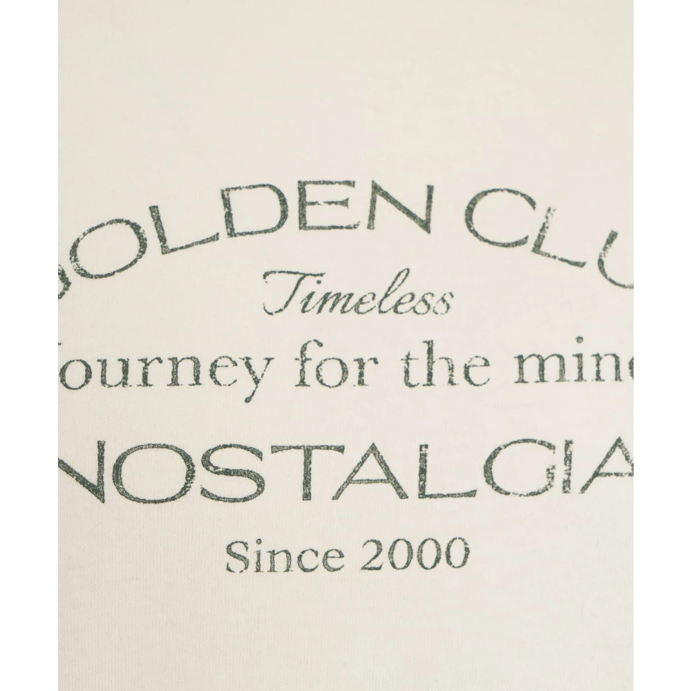 Golden Goose Beige Ribkraag T-Shirt Ss25 Beige Heren