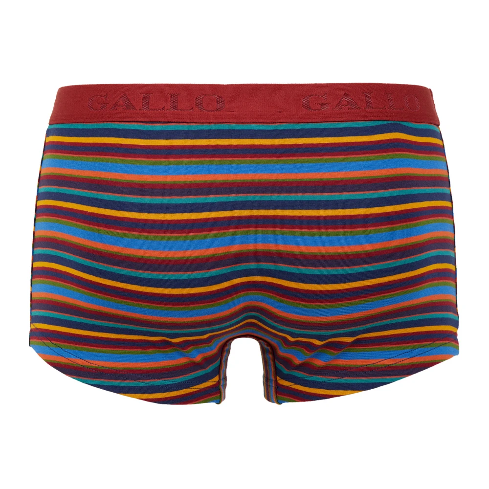 Gallo Heren blauwe katoenen boxershorts met veelkleurige strepen Multicolor Heren