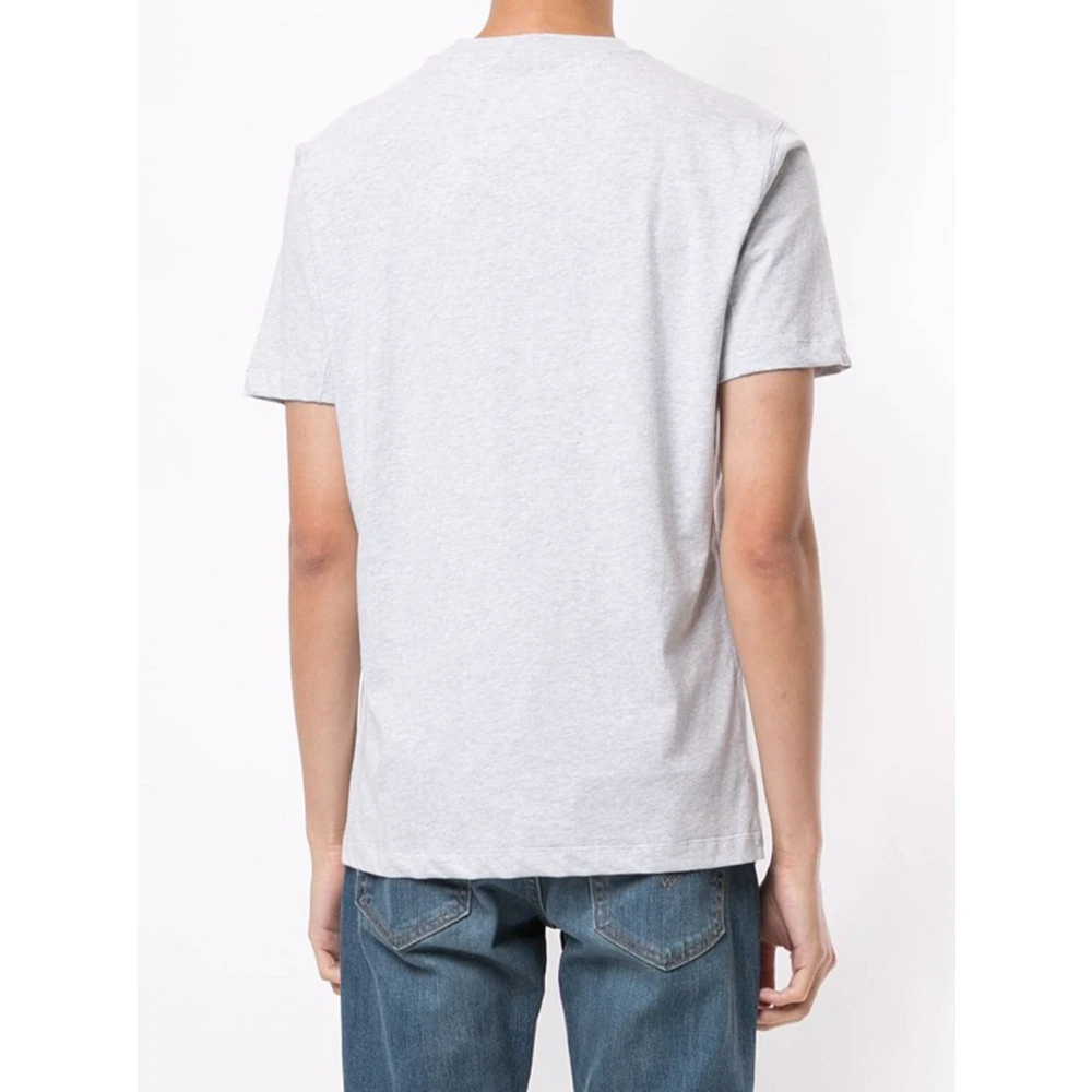 BRUNELLO CUCINELLI Lichtgrijze T-shirt Basic Fit Gray Heren