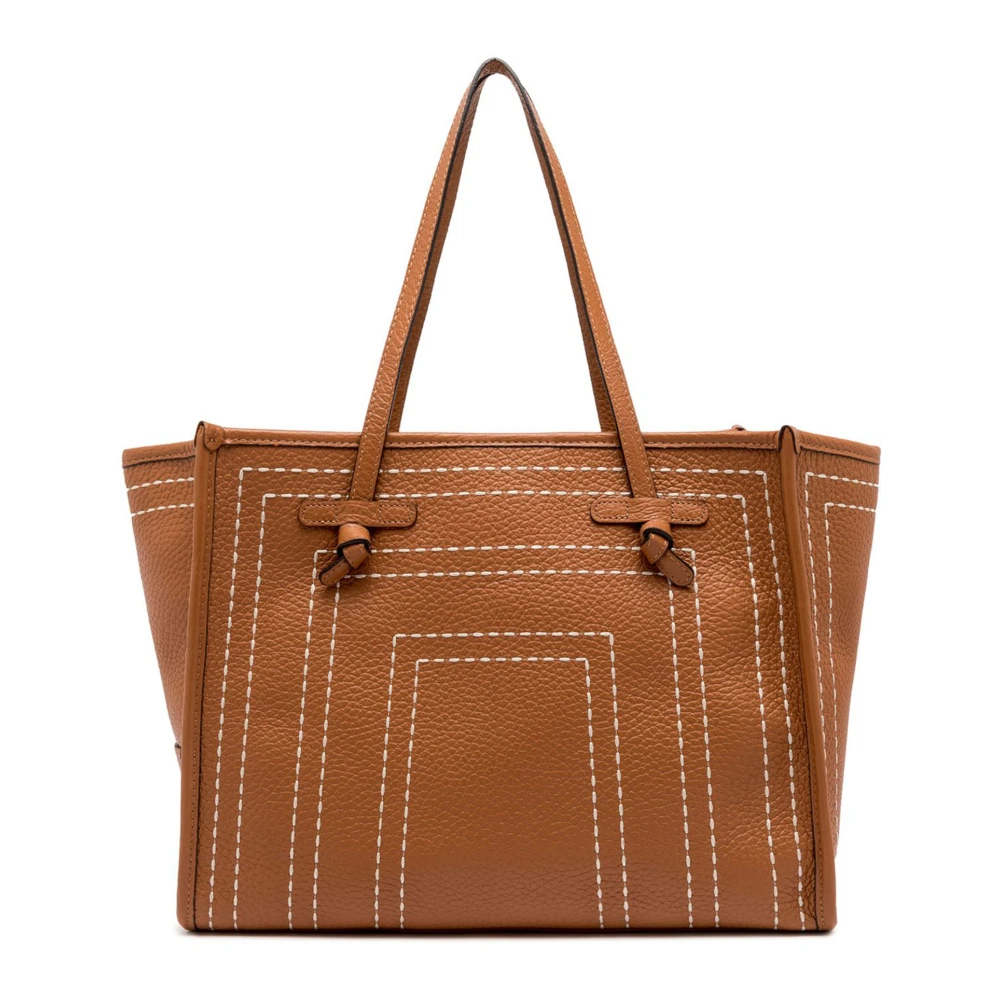 Gianni Chiarini Maxi Caramel Leren Shopper Brown Dames