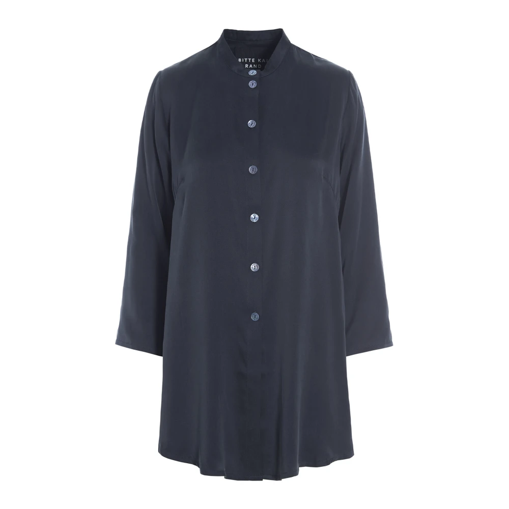 Bitte Kai Rand Zijden Shirt Donker Middernacht Elegante Stijl Blue Dames