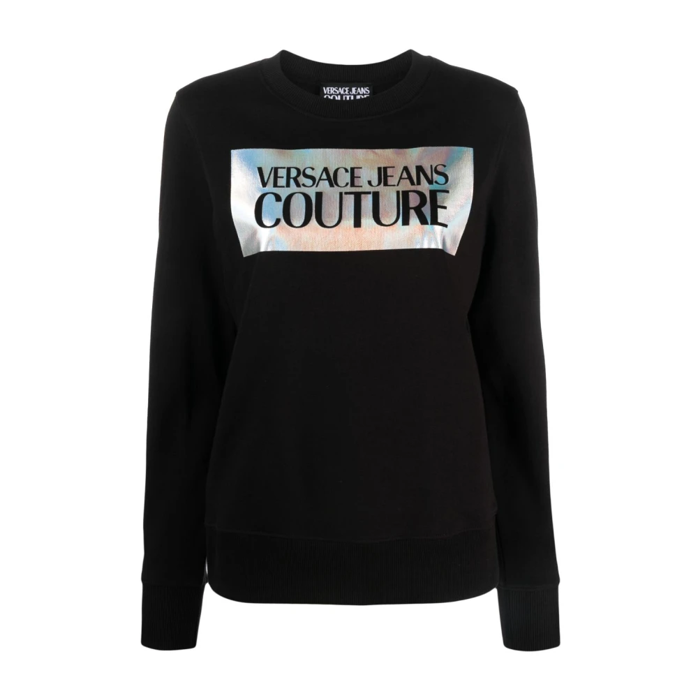 Versace Jeans Couture Zwarte Aw23 Dames Sweatshirt Stijlvol en Comfortabel Black Dames