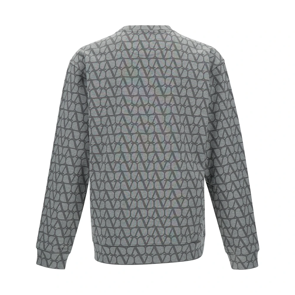 Valentino Monogram Print Crewneck Sweatshirt Grijs Gray Heren