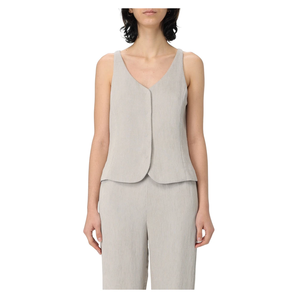 Emporio Armani Stijlvolle Gilet voor Mannen Gray Dames
