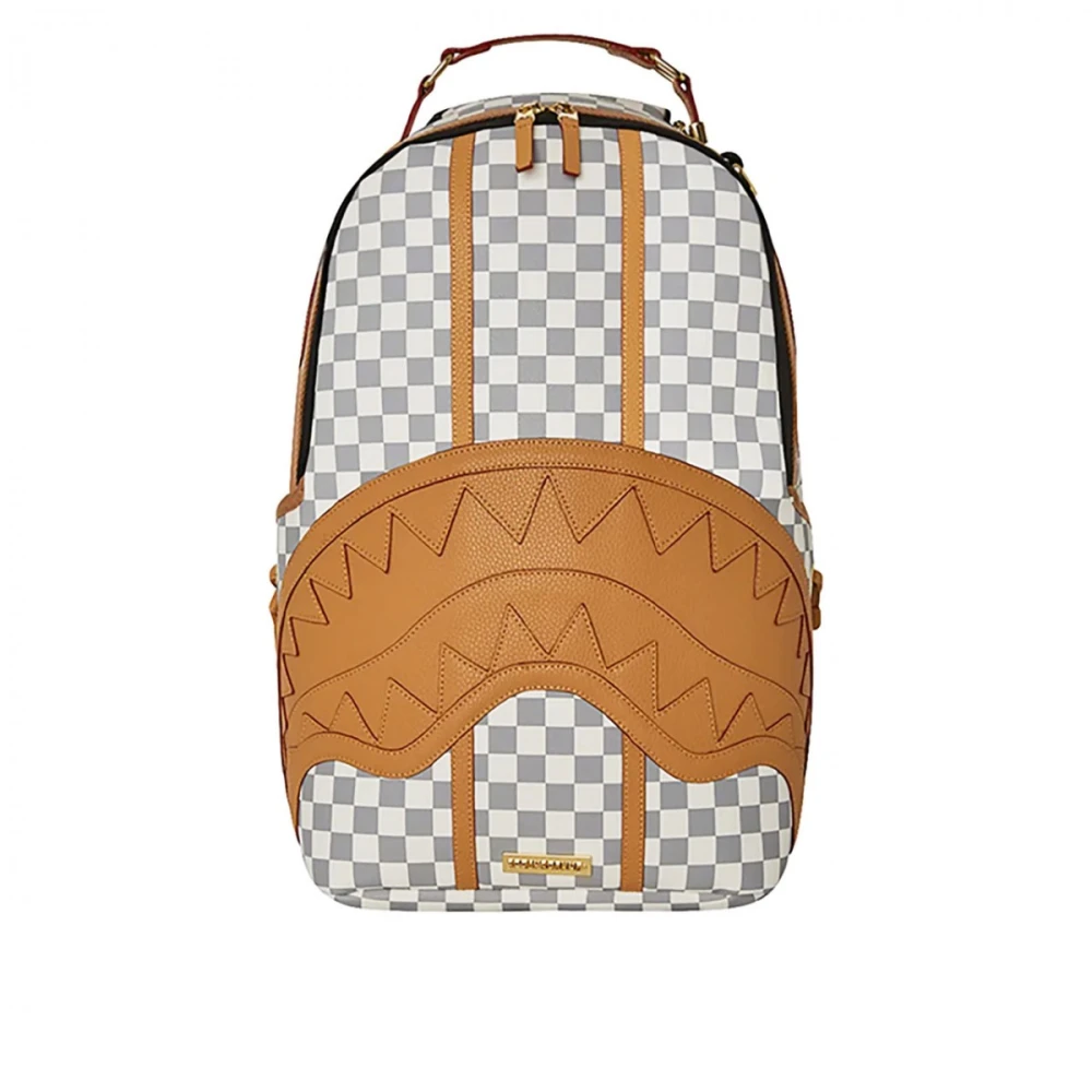 Sprayground Unisex Rugzak met reliëf vooraan logo White Unisex
