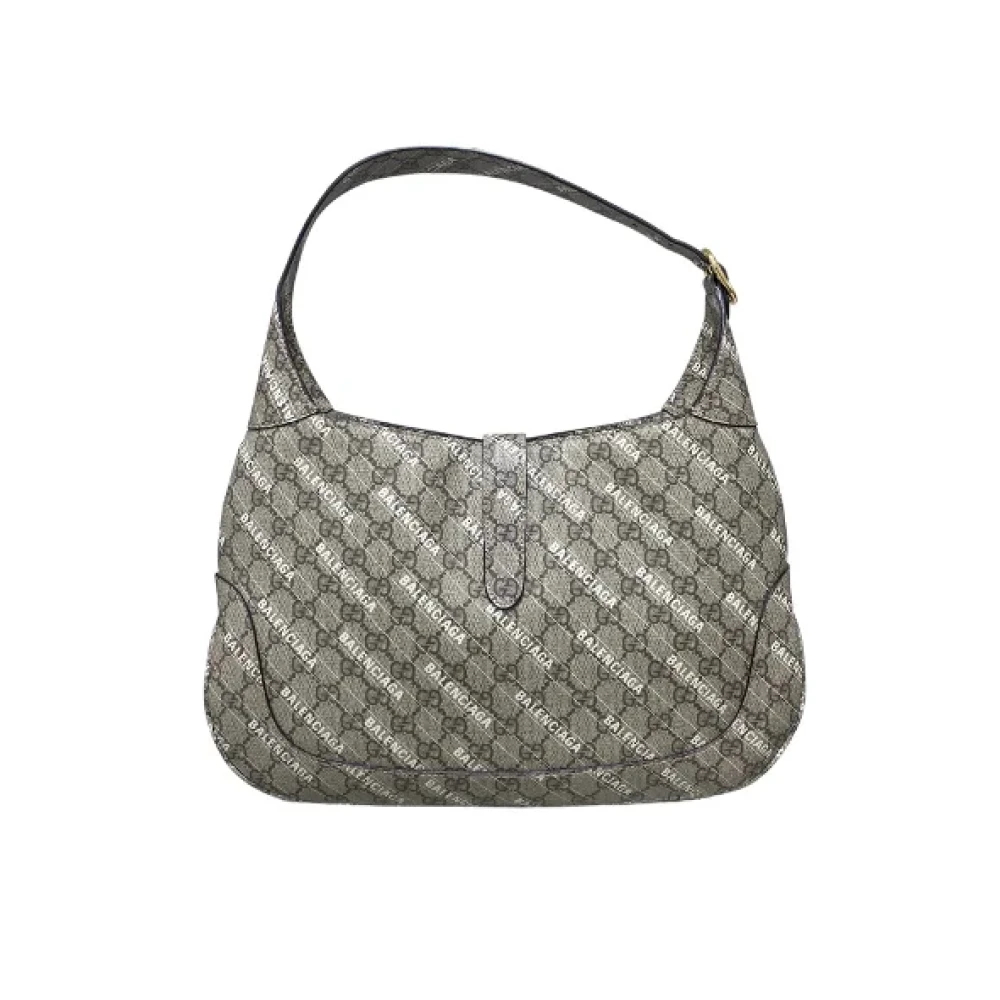 Gucci Vintage Limited Edition Gucci x Balenciaga Jackie 1961 Schoudertas Beige Dames