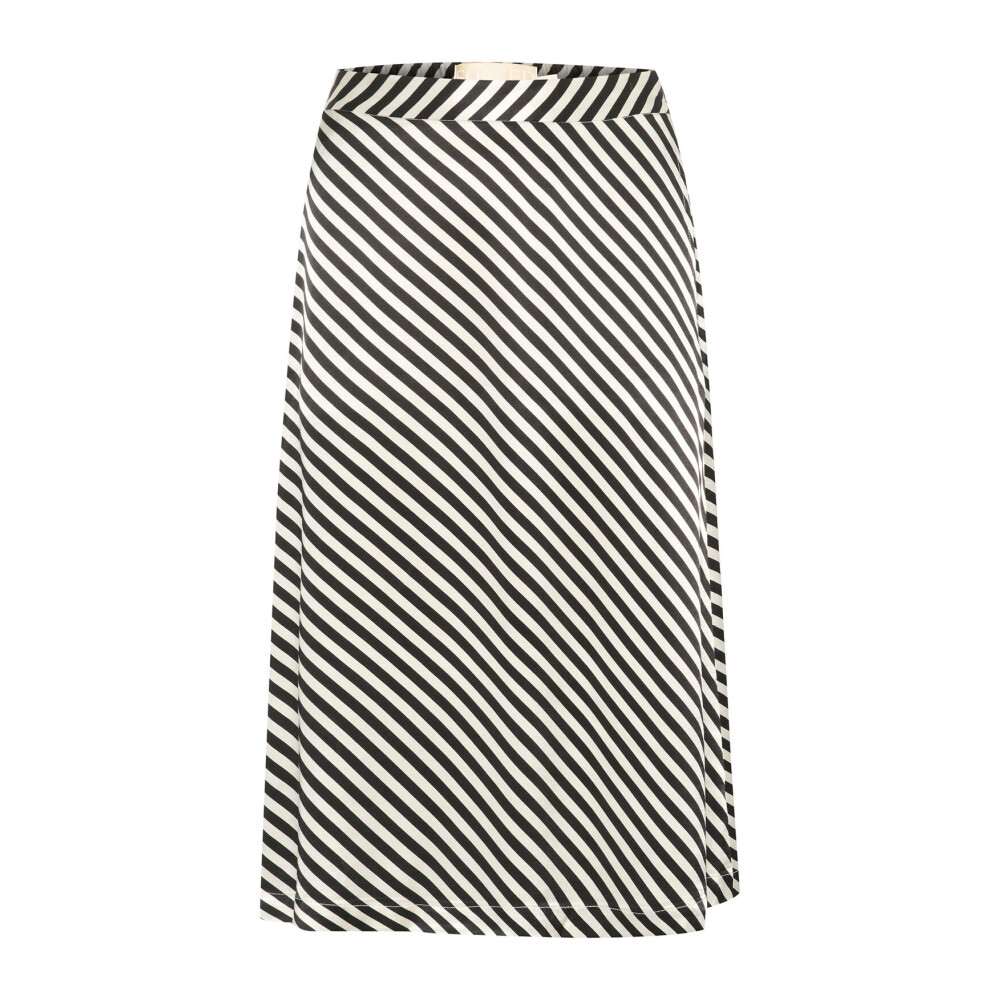 Black and white 2025 diagonal striped skirt