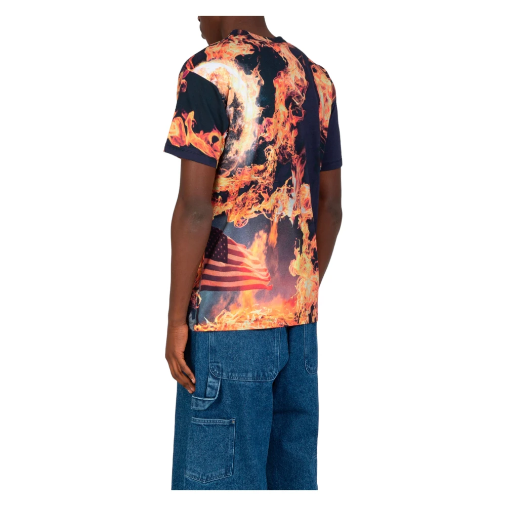 SKY High Farm Brandende Wereld Tee Print Multicolor Heren